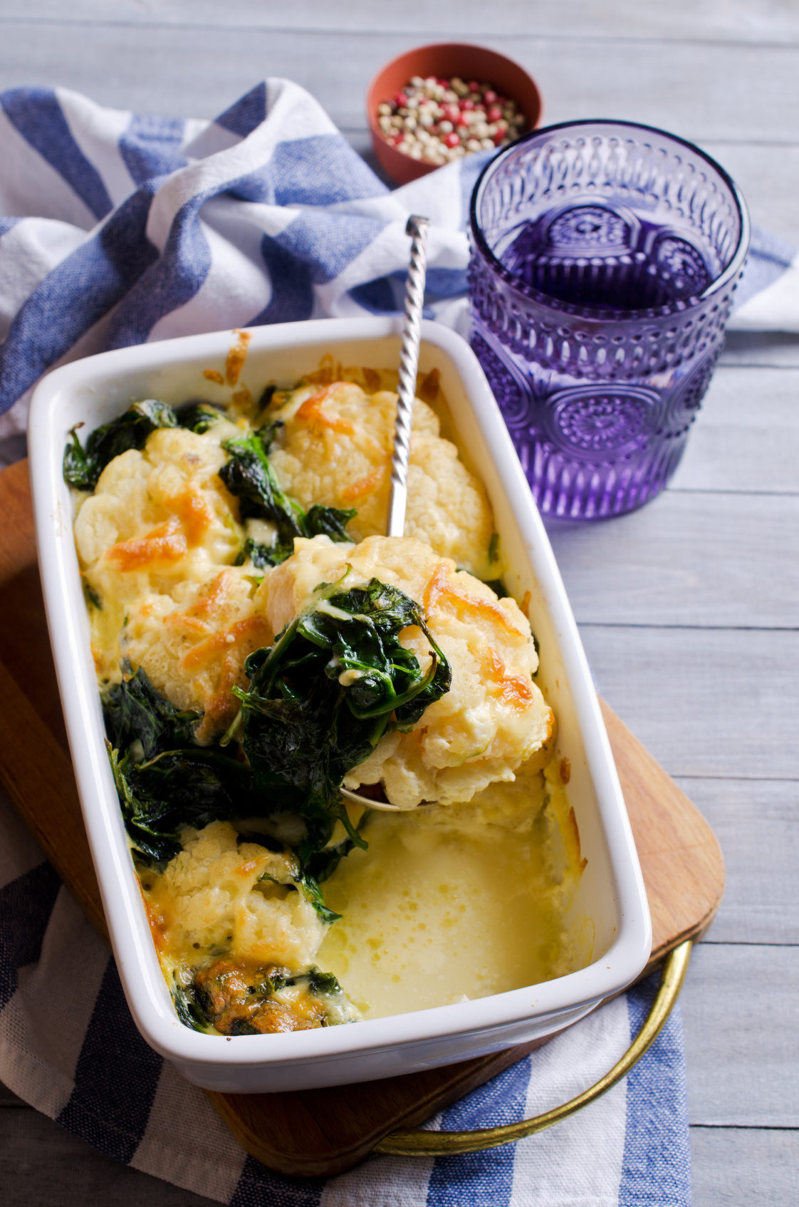 Cauliflower Casserole with Kale and Chicken Sausage Get RIPPED!® by